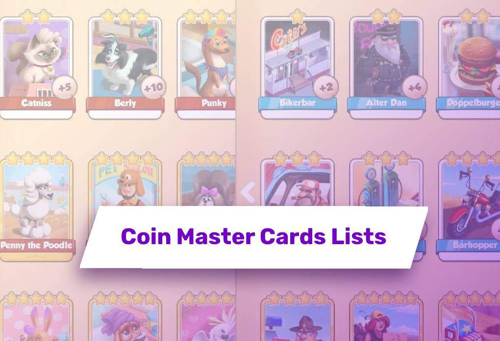 Coin Master Cards List - All rare cards collection list - Games Unlocks