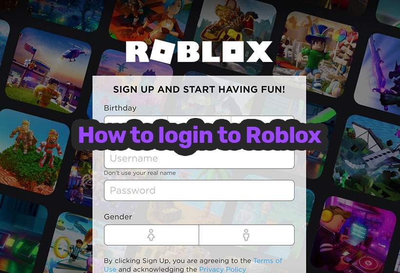 Roblox sign up and sign in : how to create an account & install Roblox