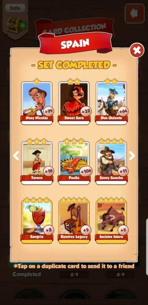 coin master cards list