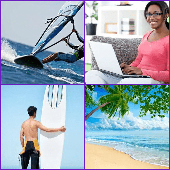 4 Pics 1 Word –  SURF answer