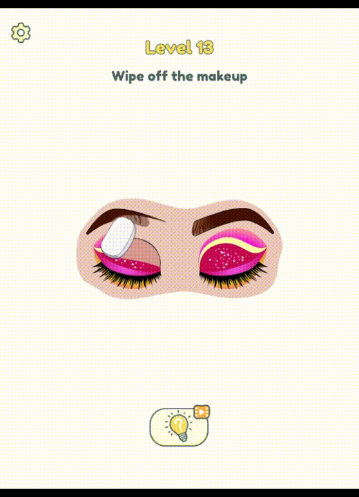 DOP 2 Level 13 Wipe off the makeup Answer