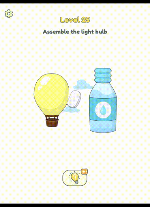 DOP 2 Level 25 Assemble the light bulb Answer
